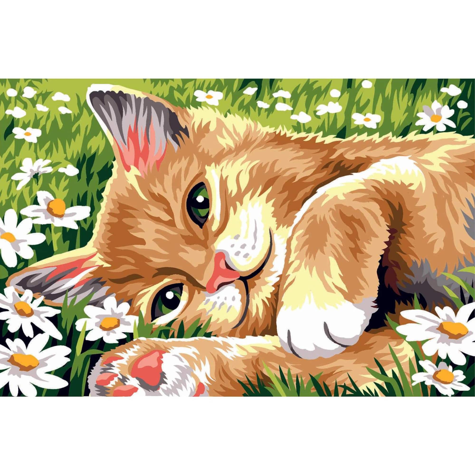 Gobelin Laying In The Grass Printed Tapestry Canvas